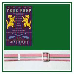 ⏬👇 HP👇!  Vintage 80's Preppy Pink & Green Belt